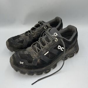 QC On Cloud Black Mesh Running Shoes Swiss Lace Up Sneakers Size 7.5 Women’s